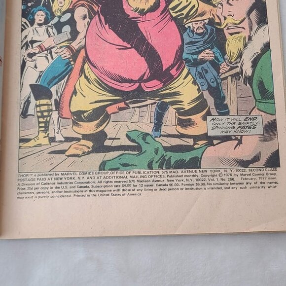The Mighty Thor 256 Marvel Comics 1977 VG 4.0 John Buscema - Picture 4 of 12